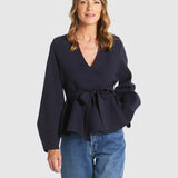 Tiny Dancer Wrap Cardi - Navy