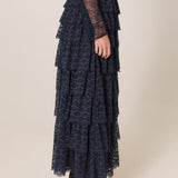 Domino Maxi Skirt - Navy