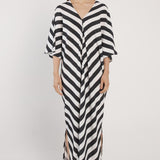 Madeira Dress - Liquorice Stripe
