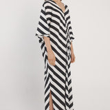 Madeira Dress - Liquorice Stripe