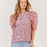 Blanca Top - Pink/Blue