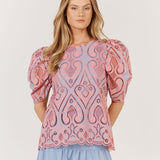Blanca Top - Pink/Blue