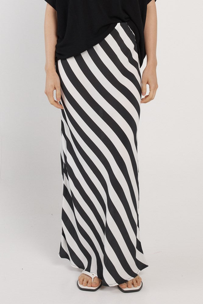 Madeira Skirt - Liquorice Stripe
