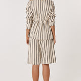 Luna Wrap Blazer - Cream/Black