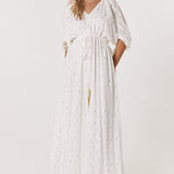 Delia Batwing Dress - White