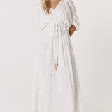 Delia Batwing Dress - White