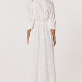 Delia Batwing Dress - White