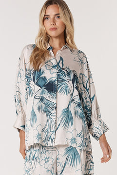 Solstice Palms Shirt - Palm Print