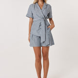 Marina Wrap Anorak - Navy Stripe