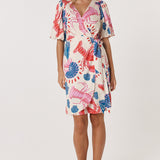 Soleil Wrap Dress - Lobster