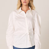 Aspen Asymmetrical Opening Shirt - White