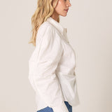 Aspen Asymmetrical Opening Shirt - White