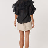 Celeste Ruffled Blouse - Black