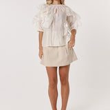 Celeste Ruffled Blouse - Ivory