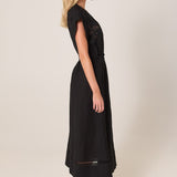 Aven Embroidered Dress - Black