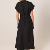 Aven Embroidered Dress - Black