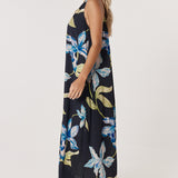 Anthea Maxi Dress - Black Floral