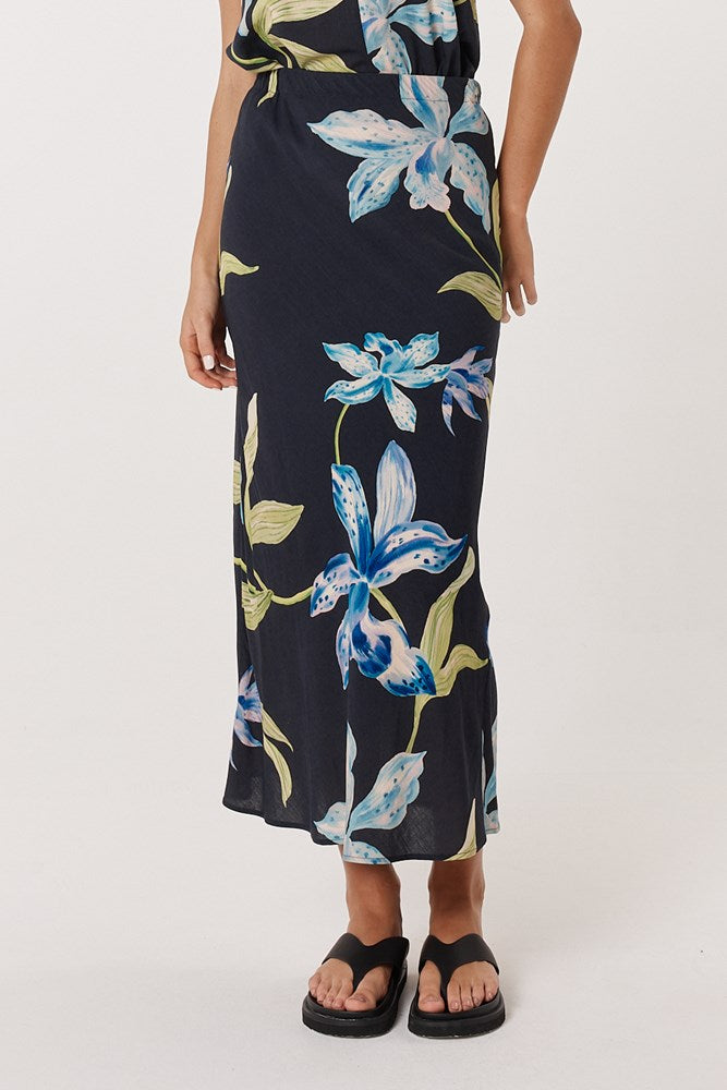 Anthea Skirt - Black Floral