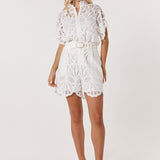 Elara Broderie Short - Ivory