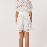 Elara Broderie Short - Ivory