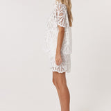 Elara Broderie Blouse - Ivory