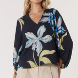 Anthea Blouse - Black Floral