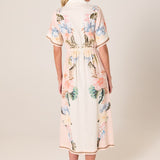 Solara Placement Print Shirt Dress - Pink Print