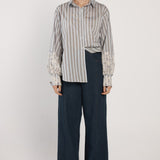 Paloma Striped Embroidered Shirt - Blue Stripe