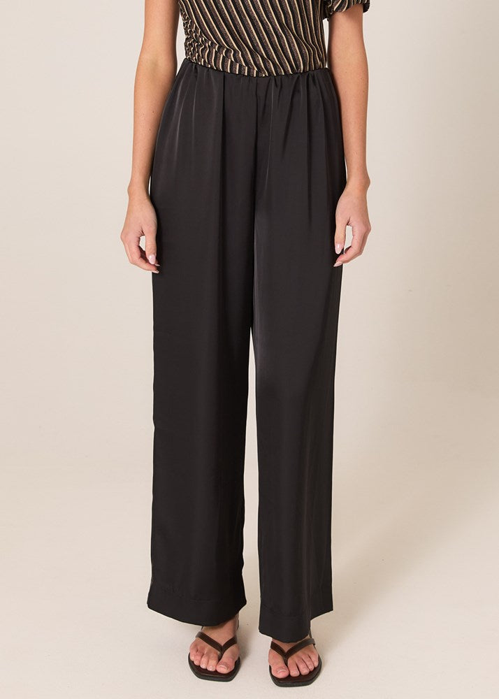 Dahlia Satin Pant - Black