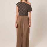 Dahlia Satin Pant - Bronze