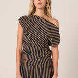 Everlyn Metallic Jersey Top - Multicolour