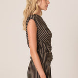 Everlyn Metallic Jersey Top - Multicolour