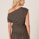 Everlyn Metallic Jersey Top - Multicolour