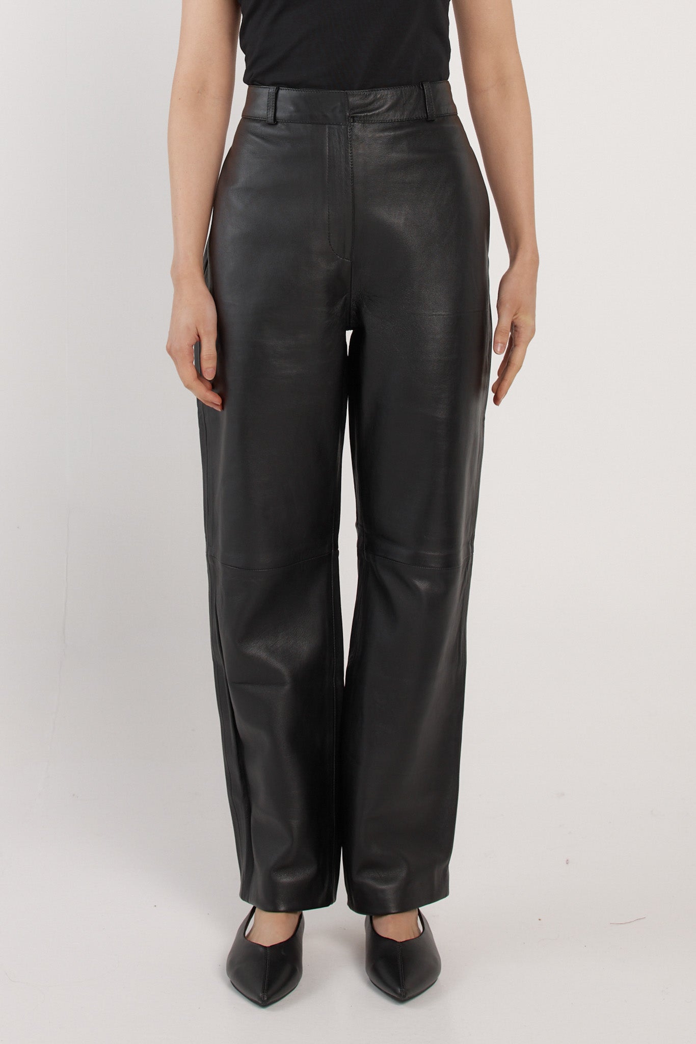 Elandra Leather Pant - Black | Fate & Becker | Timeless Women's