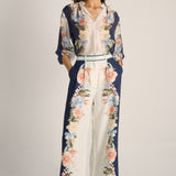 Solara Placement Print Pant - Navy Print