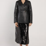 Sorrel Leather Blazer - Black