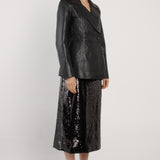 Sorrel Leather Blazer - Black