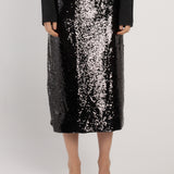 Monroe Sequin Pencil Skirt - Black