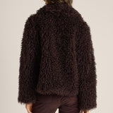 Wynn Cropped Fur Jacket - Chocolate