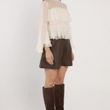 Sienna Ruffle Blouse - Cream