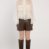 Sienna Ruffle Blouse - Cream