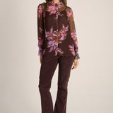 Nyomi Blouse - Dark Flower Print