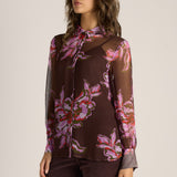 Nyomi Blouse - Dark Flower Print