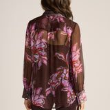 Nyomi Blouse - Dark Flower Print