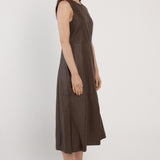 Thessa Leather Dress - Chocolate