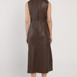 Thessa Leather Dress - Chocolate