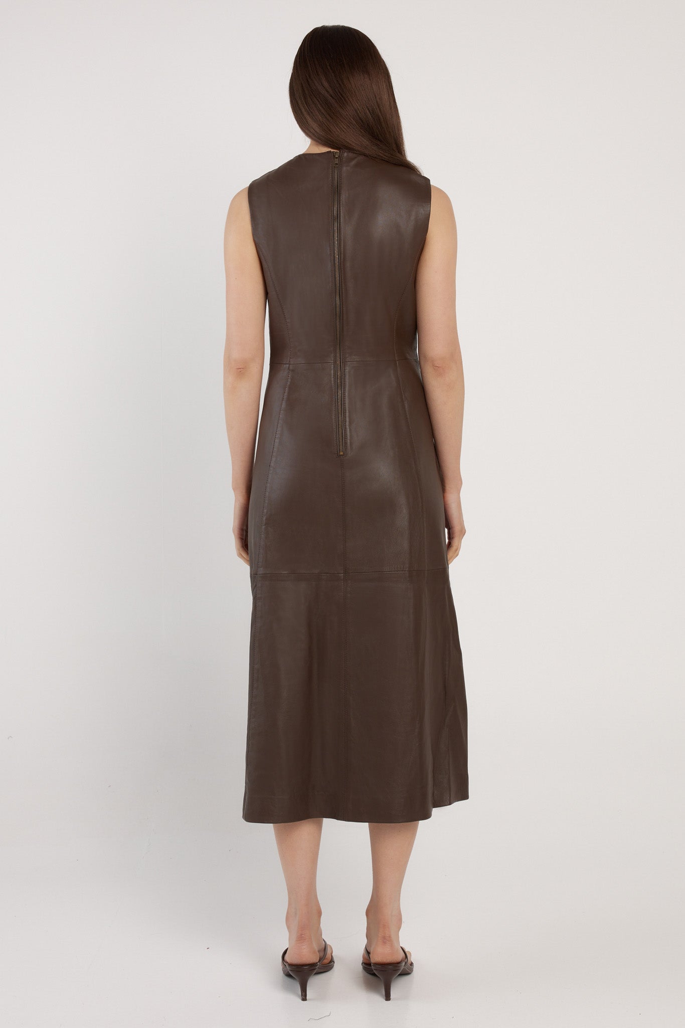 fate leather dress Fate Sleeveless Faux Leather Tiered Dress