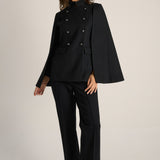 Ellis Military Cape - Black