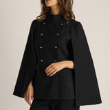 Ellis Military Cape - Black