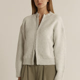 Lumi Zip Up Jumper - Snow Marle